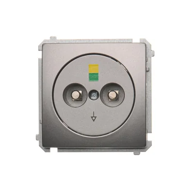 Gniazdo ekwipotencjalne - różnicy potencjałów (moduł) inox metalik