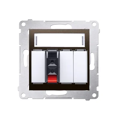 Gniazdo głośnikowe 1-krotne z polem opisowym (moduł)