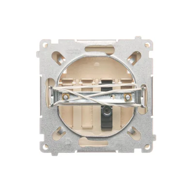 Gniazdo głośnikowe 1-krotne z polem opisowym (moduł) beżowy