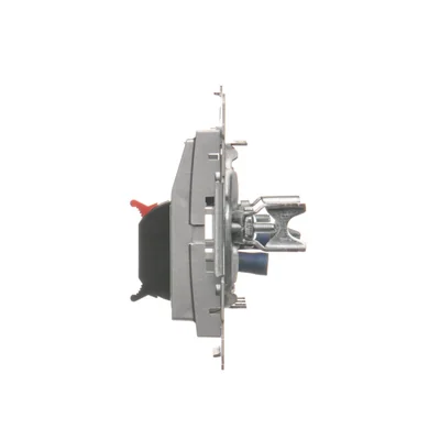 Gniazdo głośnikowe 1-krotne z polem opisowym (moduł) srebrny (metalik)