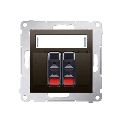 Gniazdo głośnikowe 2-krotne z polem opisowym (moduł)