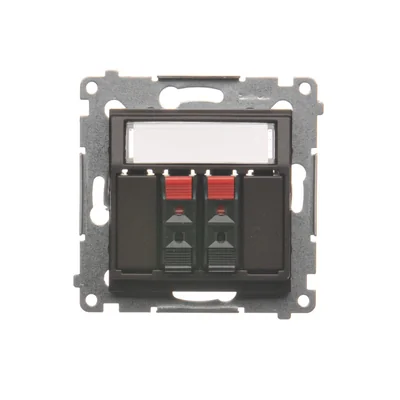 Gniazdo głośnikowe 2-krotne z polem opisowym (moduł)