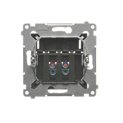 Gniazdo głośnikowe 2-krotne z polem opisowym (moduł)