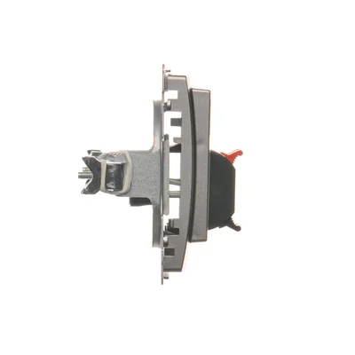 Gniazdo głośnikowe 2-krotne z polem opisowym (moduł) inox metalik