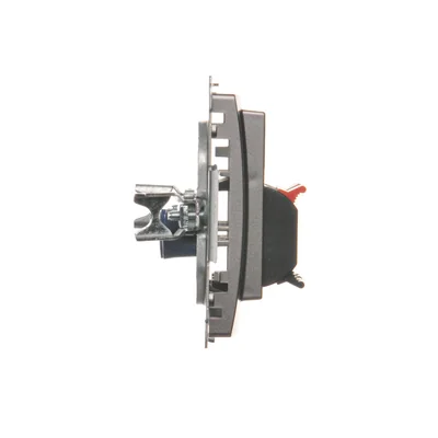 Gniazdo głośnikowe 4-krotne z polem opisowym (moduł) inox metalik