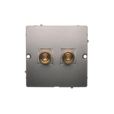 Gniazdo głośnikowe pojedyncze -1 kolumna głośnikowa (moduł) inox (metalik)
