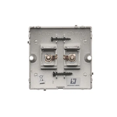 Gniazdo głośnikowe pojedyncze -1 kolumna głośnikowa (moduł) satyna (metalik)