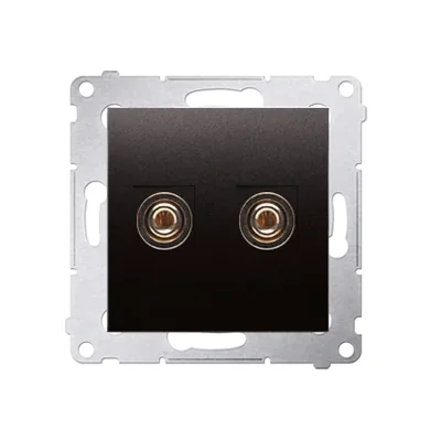 Gniazdo głośnikowe pojedyncze (moduł) antracyt metalik