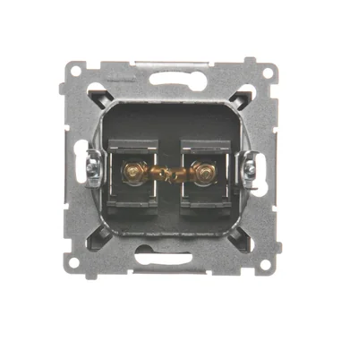 Gniazdo głośnikowe pojedyncze (moduł) antracyt metalik