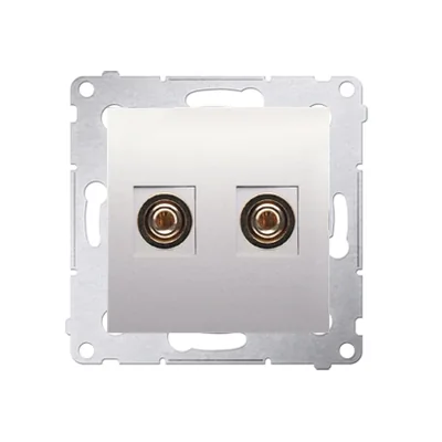 Gniazdo głośnikowe pojedyncze (moduł) krem