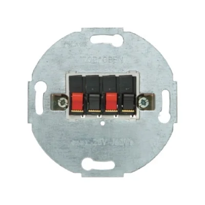 Gniazdo głośnikowe stereofoniczne podwójne antracyt