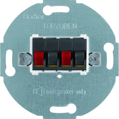 Gniazdo głośnikowe stereofoniczne podwójne antracyt