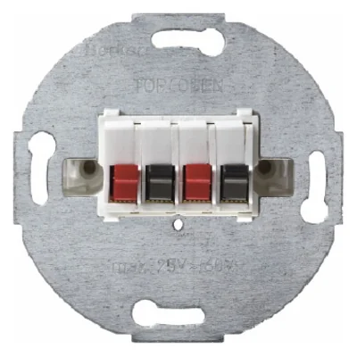 Gniazdo głośnikowe stereofoniczne podwójne biały