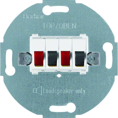 Gniazdo głośnikowe stereofoniczne podwójne biały