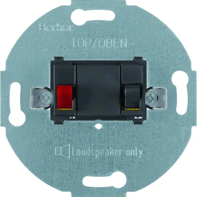 Gniazdo głośnikowe stereofoniczne pojedyncze antracyt