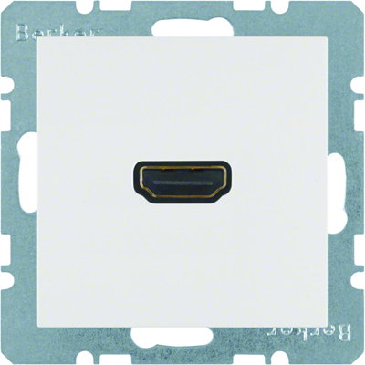 Gniazdo HDMI biały połysk