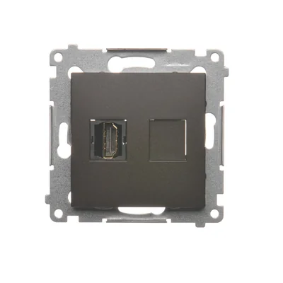 Gniazdo HDMI (moduł) brąz mat metalik