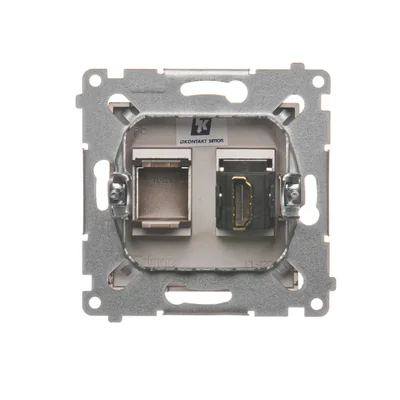 Gniazdo HDMI (moduł) brąz mat metalik