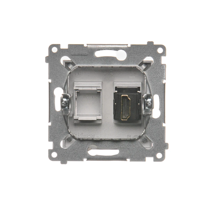 Gniazdo HDMI (moduł) srebrny (metalik)