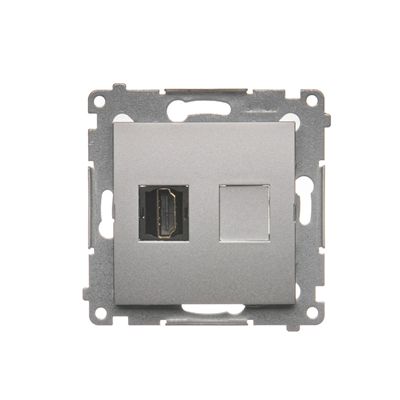 Gniazdo HDMI (moduł) srebrny (metalik)