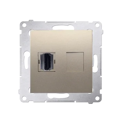Gniazdo HDMI (moduł) złoty (metalik)