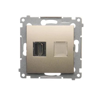 Gniazdo HDMI (moduł) złoty (metalik)