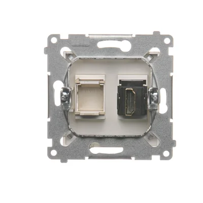 Gniazdo HDMI (moduł) złoty (metalik)