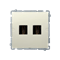 Gniazdo HDMI podwójne (moduł) beżowy