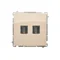 Gniazdo HDMI podwójne (moduł) beżowy