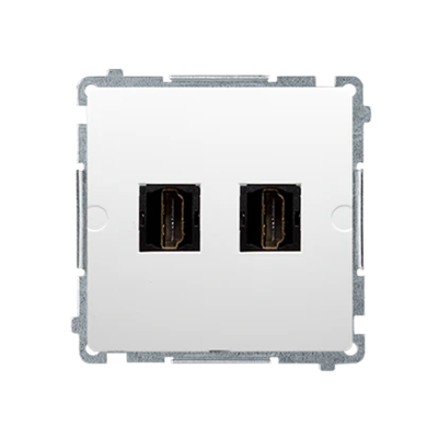 Gniazdo HDMI podwójne (moduł) białe