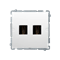 Gniazdo HDMI podwójne (moduł) białe