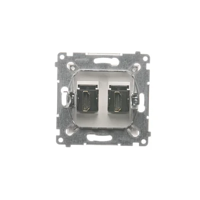 Gniazdo HDMI podwójne (moduł) białe