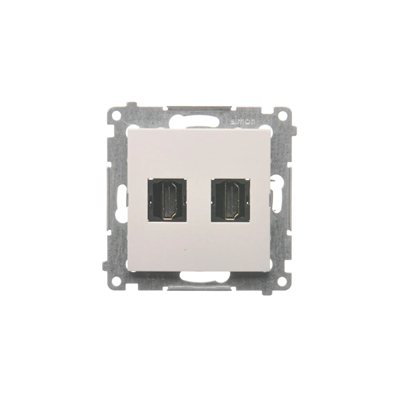 Gniazdo HDMI podwójne (moduł) białe