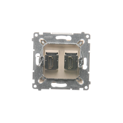 Gniazdo HDMI podwójne (moduł) krem
