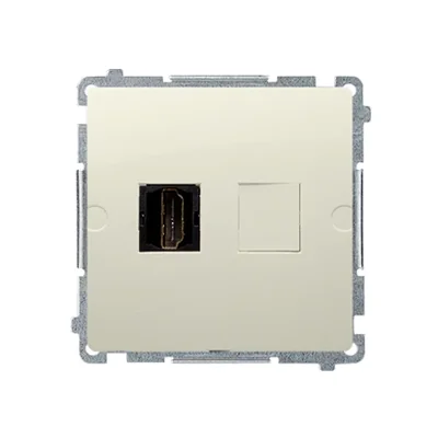 Gniazdo HDMI pojedyncze (moduł) beżowy