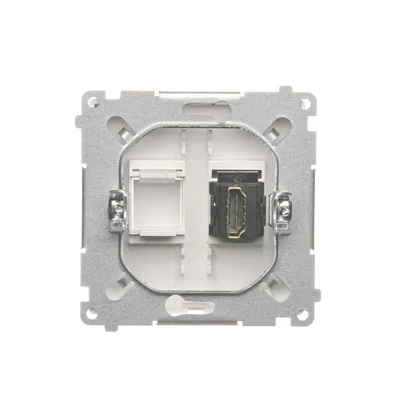 Gniazdo HDMI pojedyncze (moduł) białe