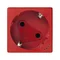 Gniazdo K45 DATA z kluczem schuko 16A, 230V ze wskaźnikiem zasilania czerwony