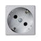 Gniazdo K45 schuko 16A, 230V aluminium
