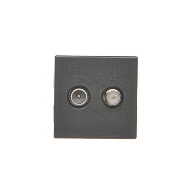 Gniazdo K45 TV-SAT 5-2400 MHz 2dB szary grafit