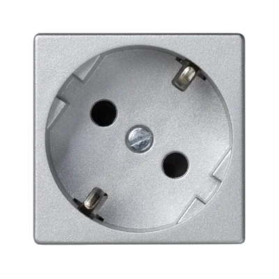 Gniazdo K45 z schuko 16A, 230V, szybkozłączki, aluminium