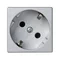 Gniazdo K45 z schuko 16A, 230V, szybkozłączki, aluminium