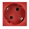 Gniazdo K45 z schuko 16A, 230V, szybkozłączki, czerwony