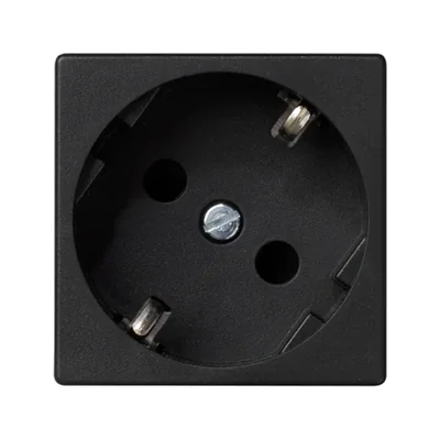 Gniazdo K45 z schuko 16A, 230V, szybkozłączki, szary grafit