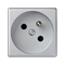 Gniazdo K45 z uziemieniem 16A, 230V, aluminium