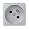 Gniazdo K45 z uziemieniem 16A, 230V, szybkozłączki, aluminium