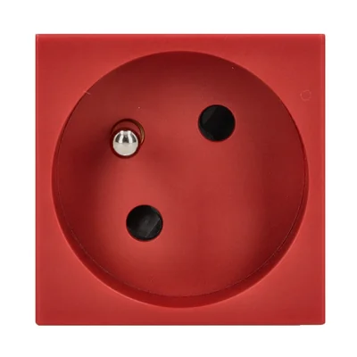 Gniazdo K45 z uziemieniem 16A, 230V, szybkozłączki, czerwony