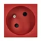 Gniazdo K45 z uziemieniem 16A, 230V, szybkozłączki, czerwony