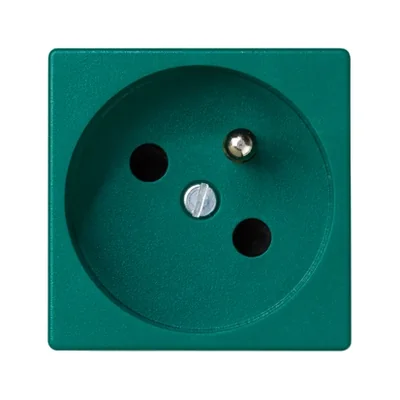 Gniazdo K45 z uziemieniem 16A, 230V, szybkozłączki, zielony