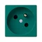 Gniazdo K45 z uziemieniem 16A, 230V, szybkozłączki, zielony