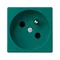 Gniazdo K45 z uziemieniem 16A, 230V, szybkozłączki, zielony
